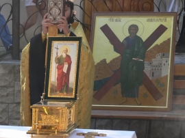 Гости и сотрудники санатория «Гурзуфский» смогли поклониться святыне — деснице апостола Андрея Первозванного